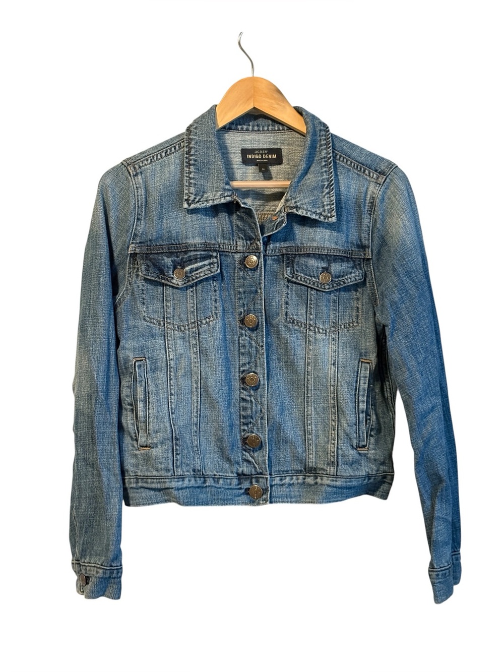 J.Crew Indigo Denim Trucker Jean Jacket Medium Wash Size Medium